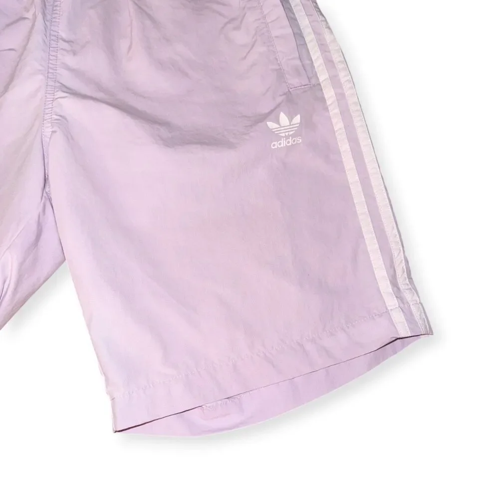 adidas Originals 3-Stripe Swim Shorts / Sprinter Shorts Light Purple/Pink Large